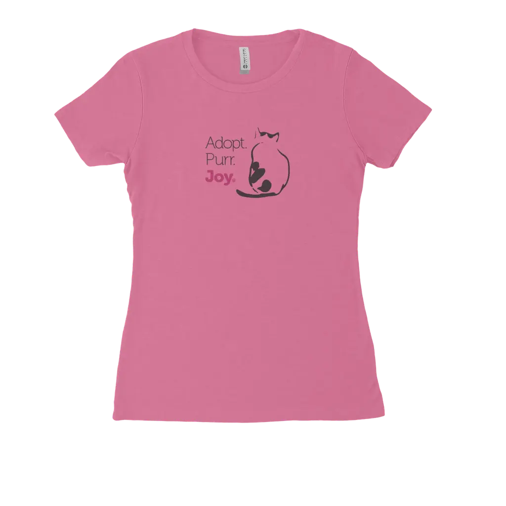 Adopt. Purr. Joy. Women's Fitted Tee