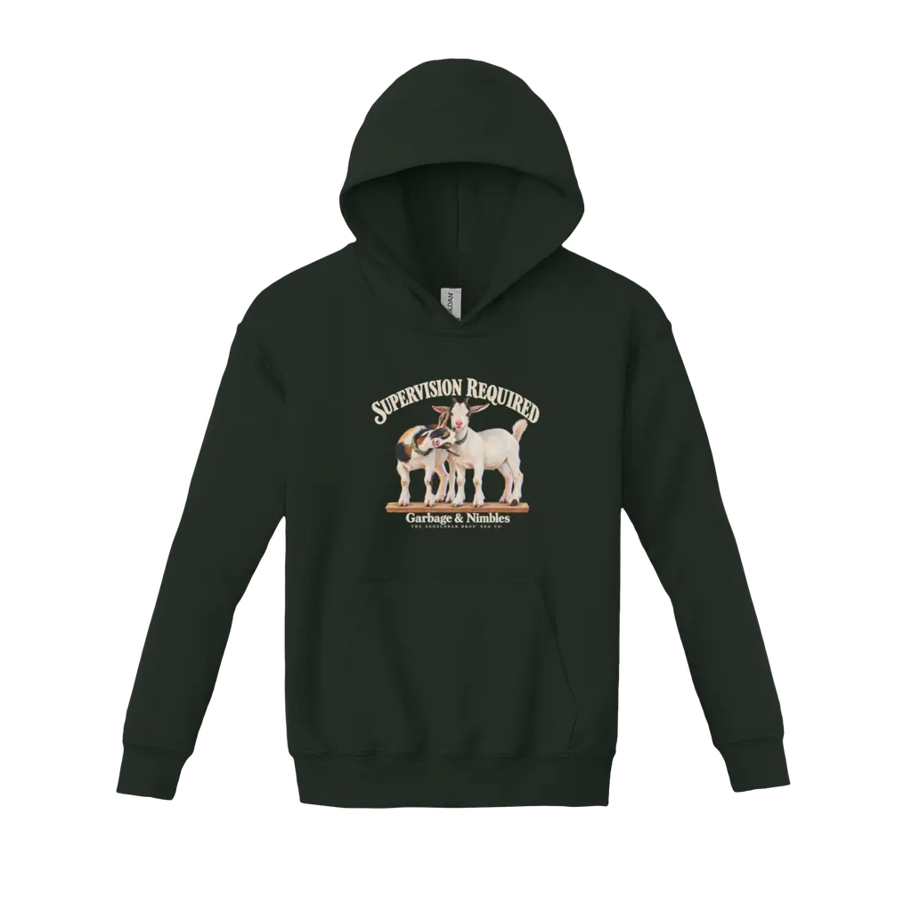 Garbage + Nimbles Supervision Required Youth Heavy Blend Hoodie