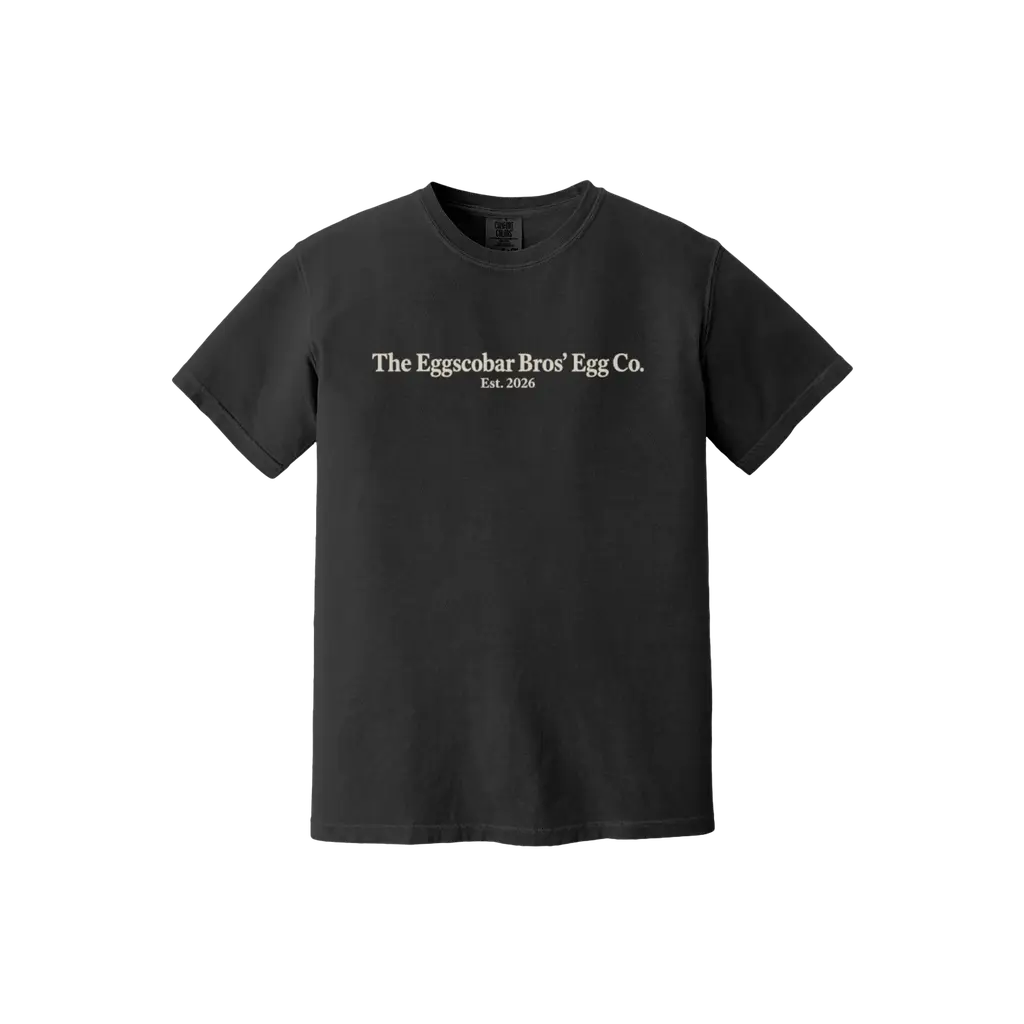 The Original Eggscobar Comfort Colors Short Sleeve Tee Front + Back Design