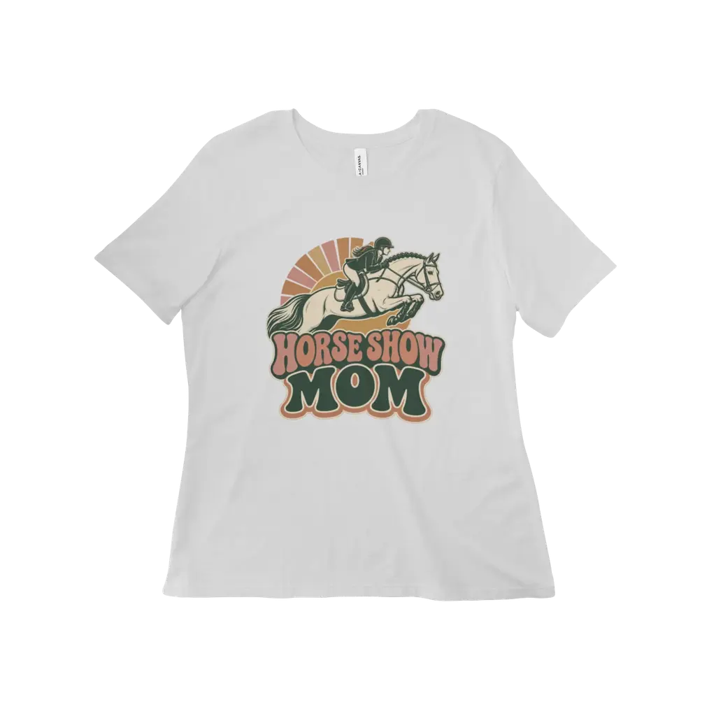 Retro Horse Show Mom Women’s Relaxed Short Sleeve Tee