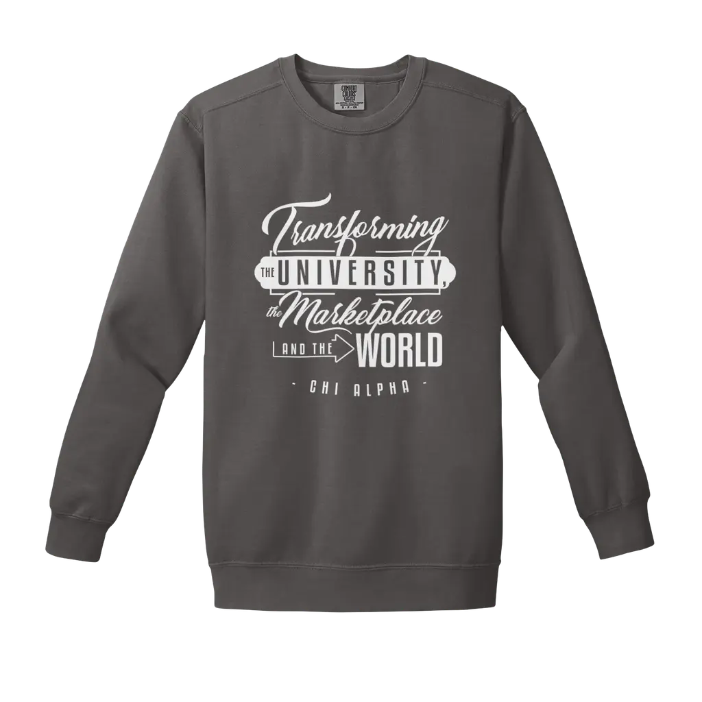 Transforming the University - White Comfort Colors Crewneck