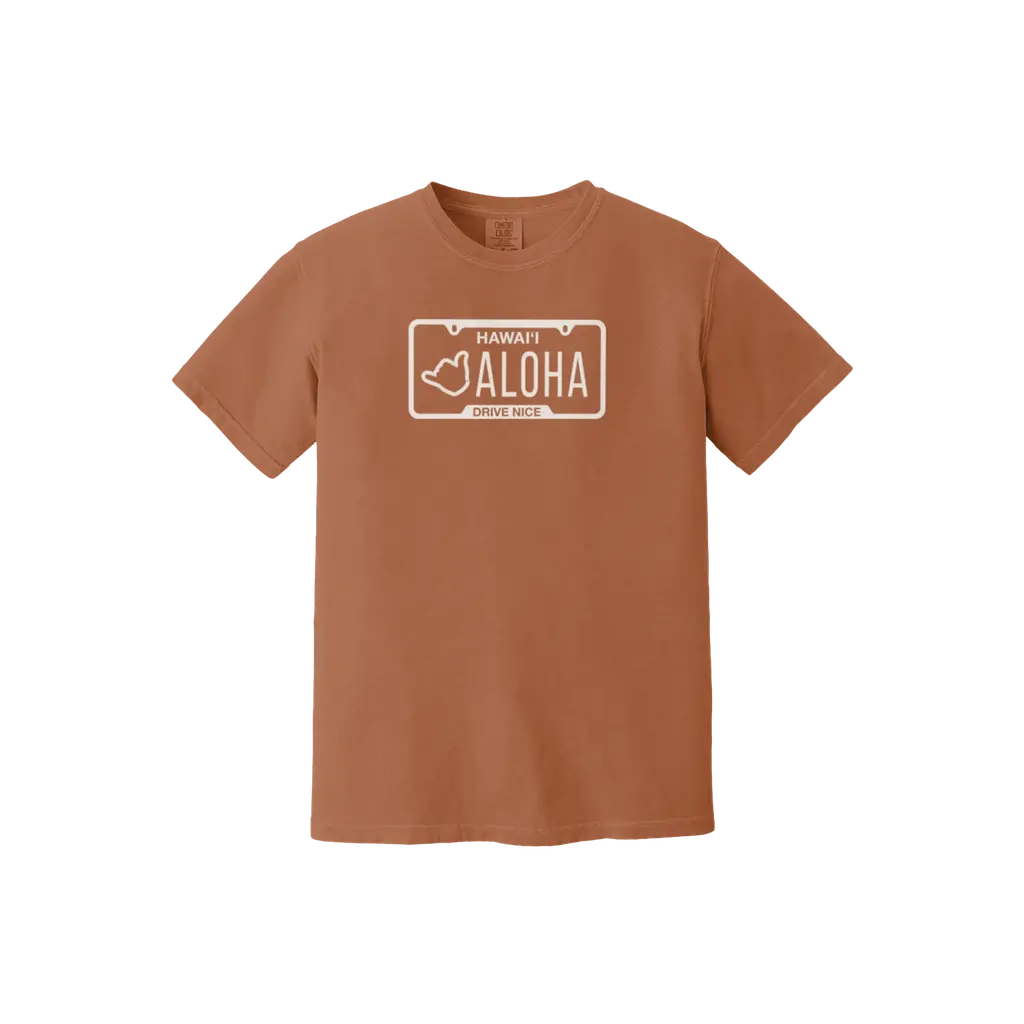 Shaka Plates (White Print) Comfort Colors Tee
