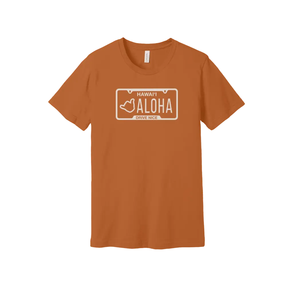 Shaka Plates (White Print) Premium Cotton Tee