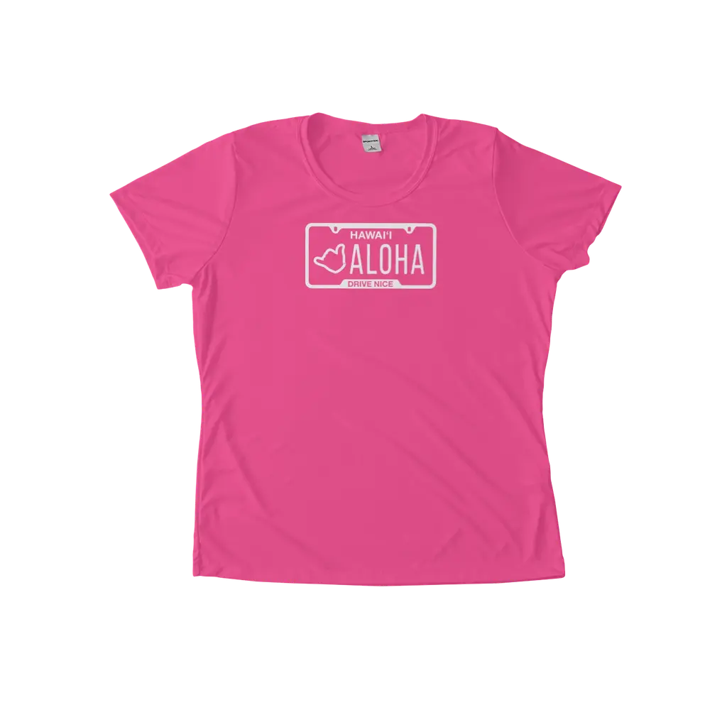 Shaka Plates (White Print) Women's Performance Tee