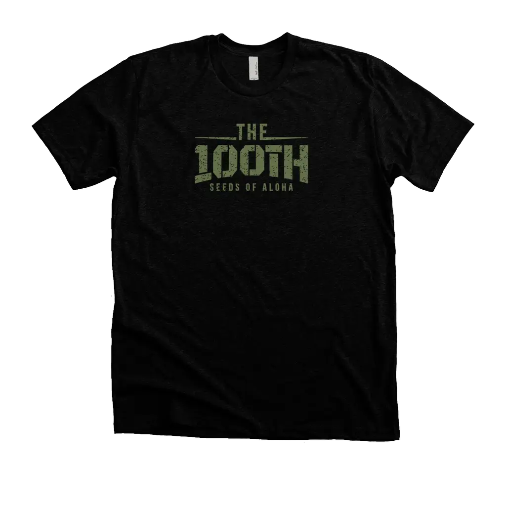 100th Film (Olive Print) Ringspun Tee