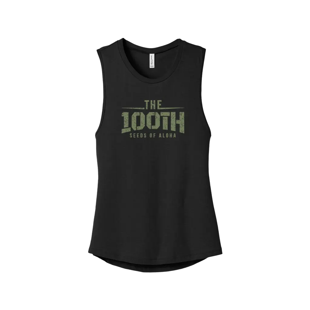 100th Film (Olive Print) Women's Tank