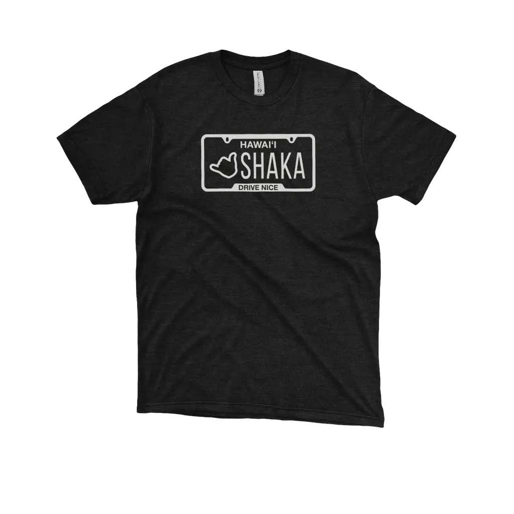 Shaka Plate (White Print) Triblend Tee