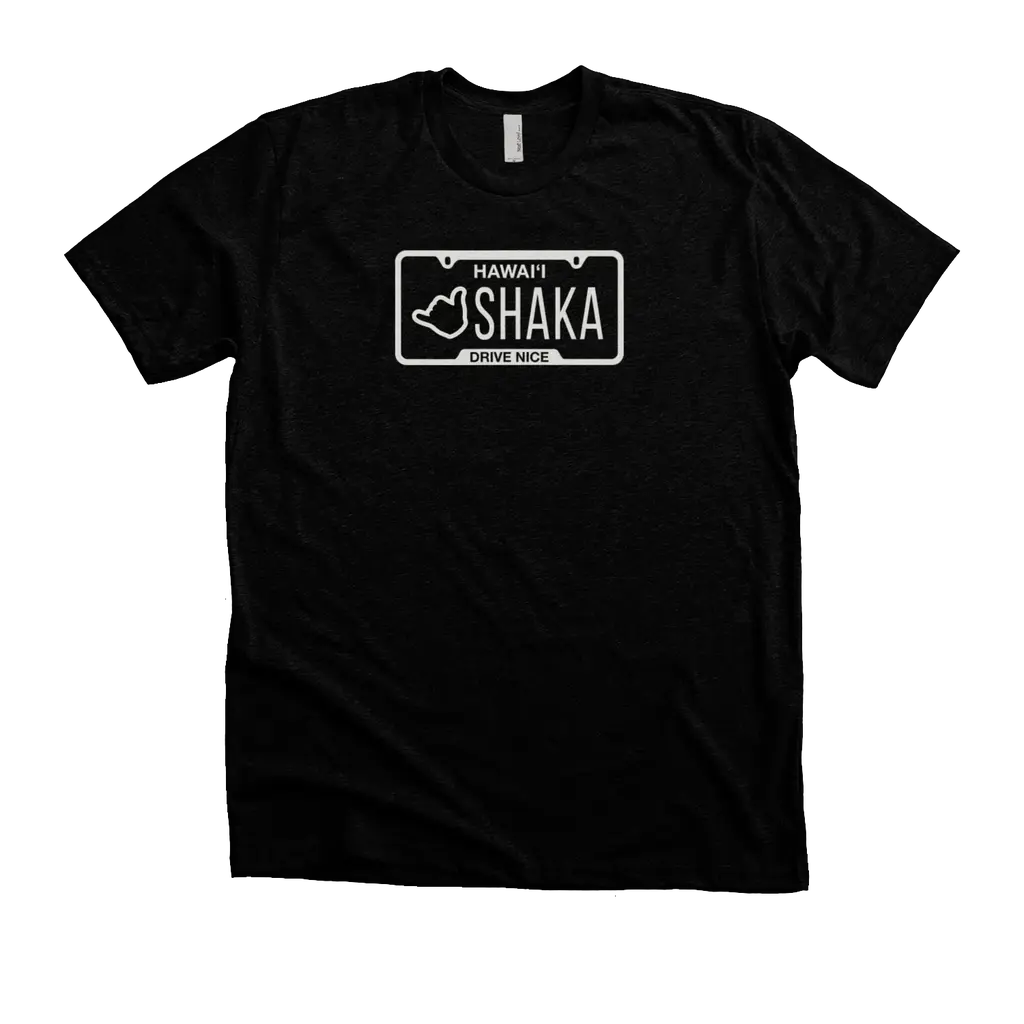 Shaka Plate (White Print) Ringspun Tee