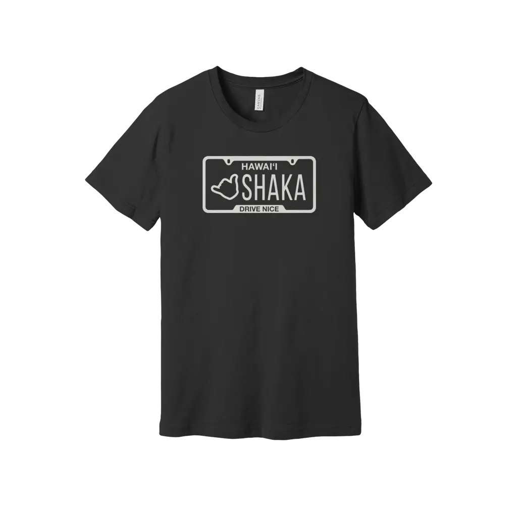 Shaka Plate (White Print) Premium Cotton Tee
