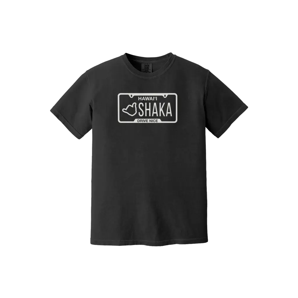 Shaka Plate (White Print) Comfort Colors Tee