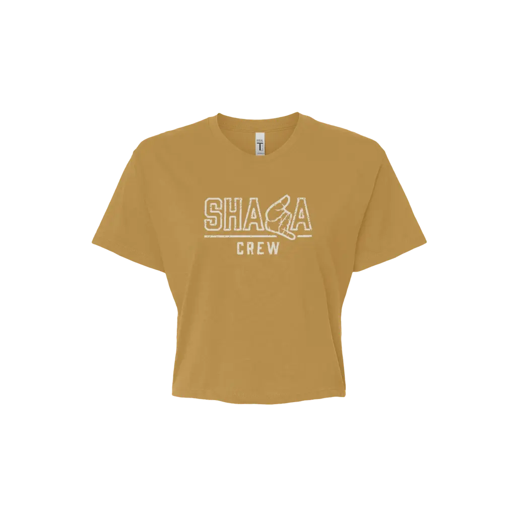 Shaka Crew (White Print) Crop Top