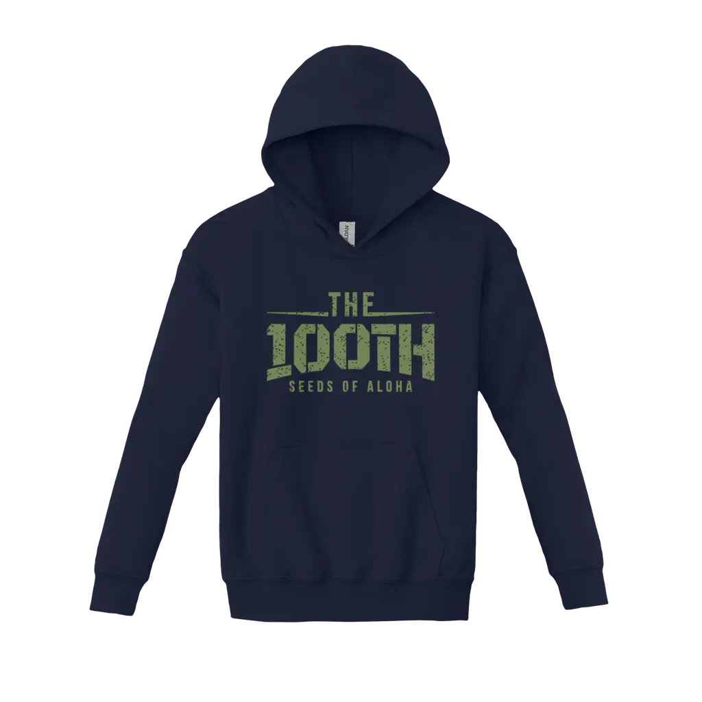 100th Film (Olive Print) Youth Hoodie