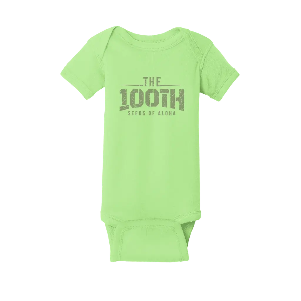 100th Film (Olive Print) Onesie