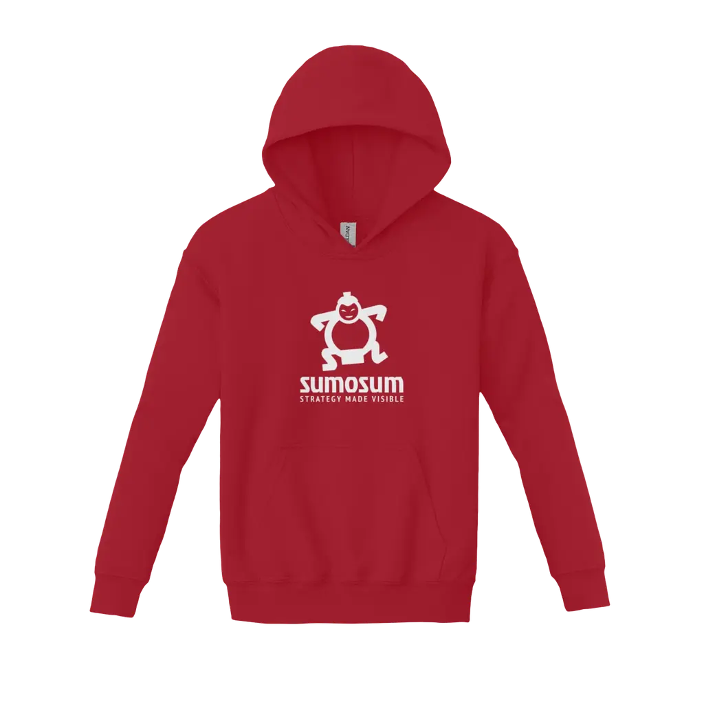 SumoSum (White Print) Youth Hoodie