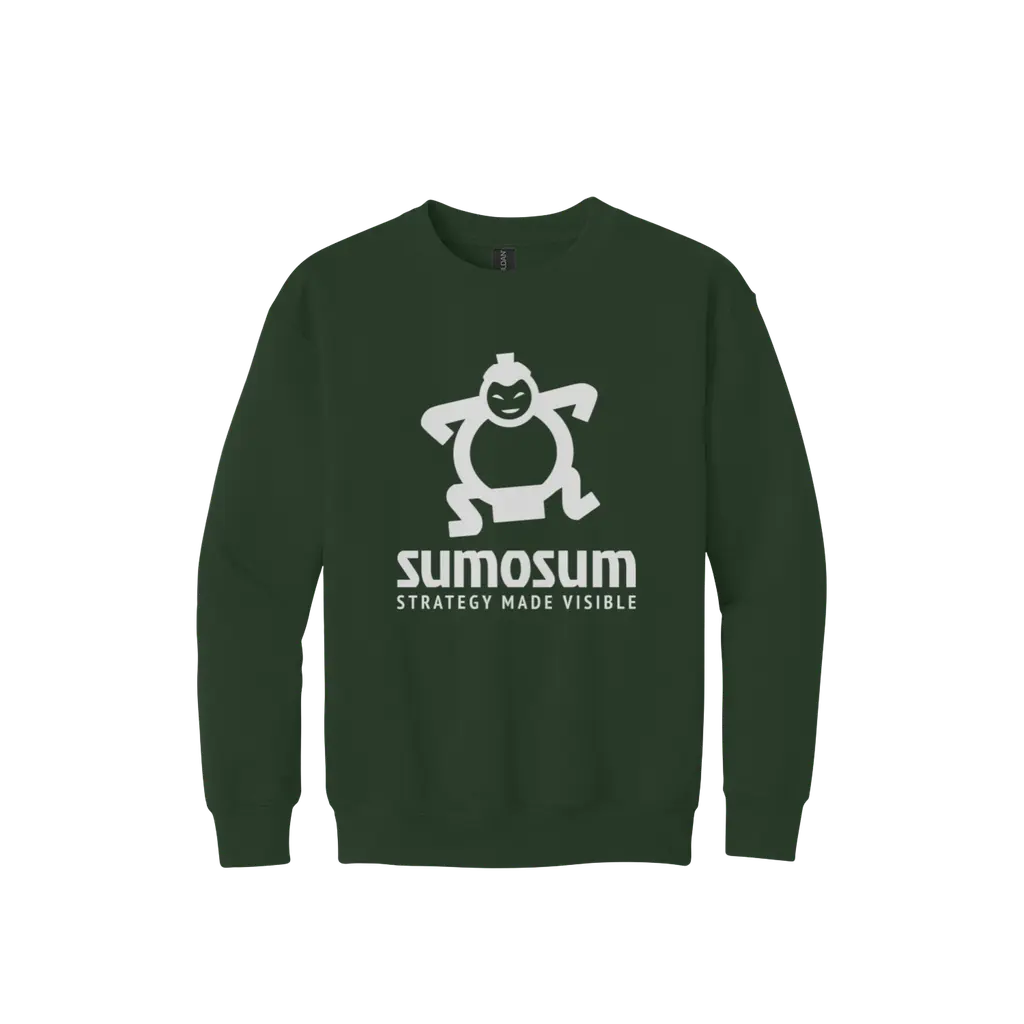 SumoSum (White Print) Youth Crewneck