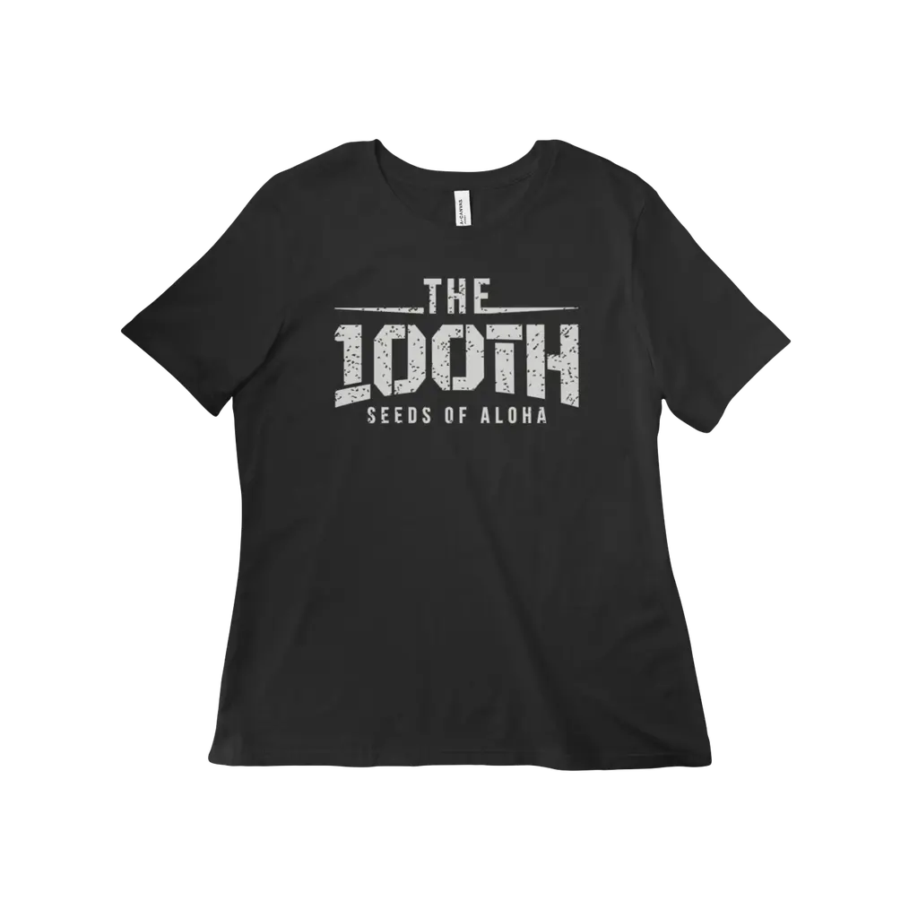 100TH Film (White Print) Womenʻs Relaxed  Tee