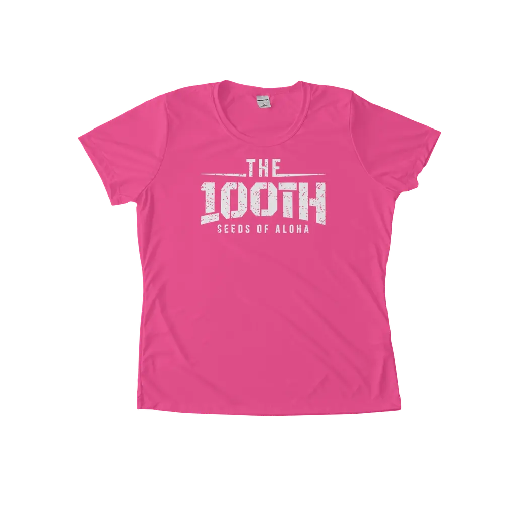 100TH Film (White Print) Womenʻs Performance Tee