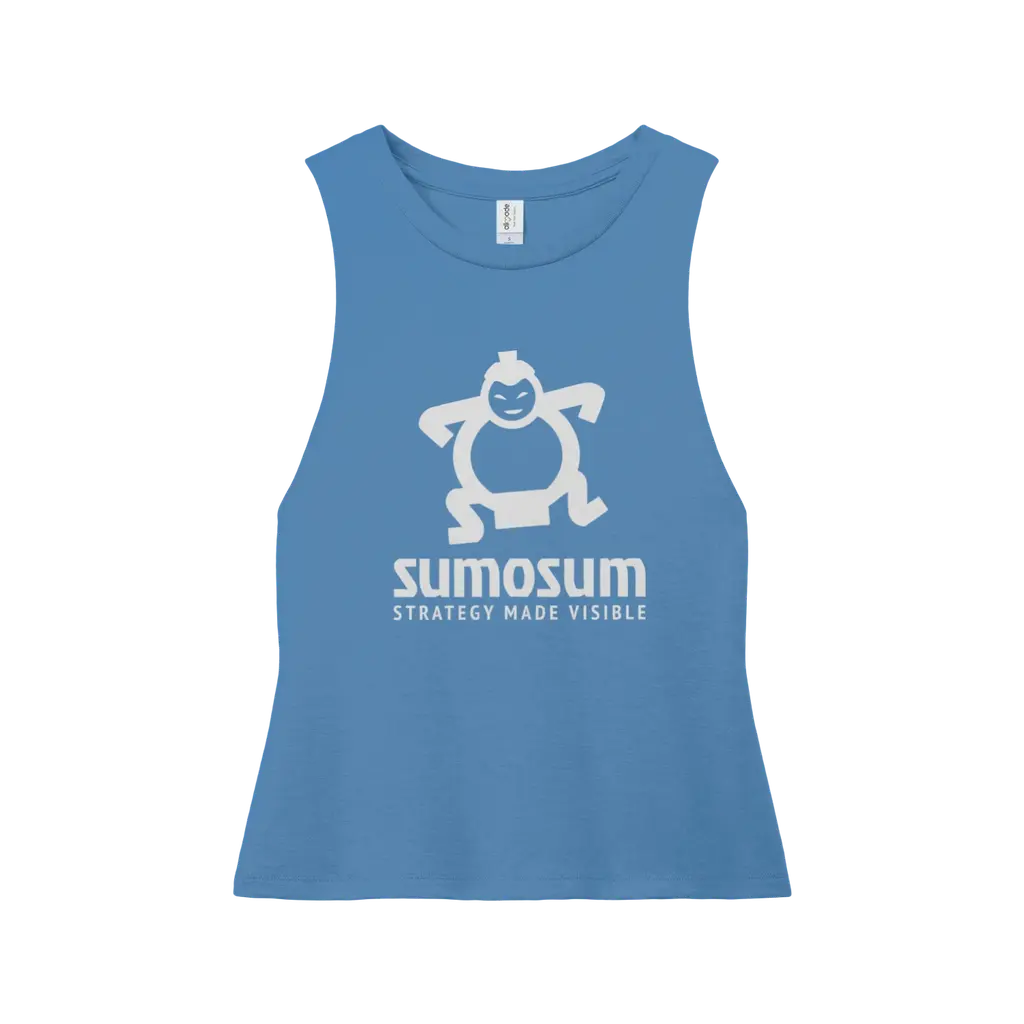 SumoSum (White Print) Muscle Tank