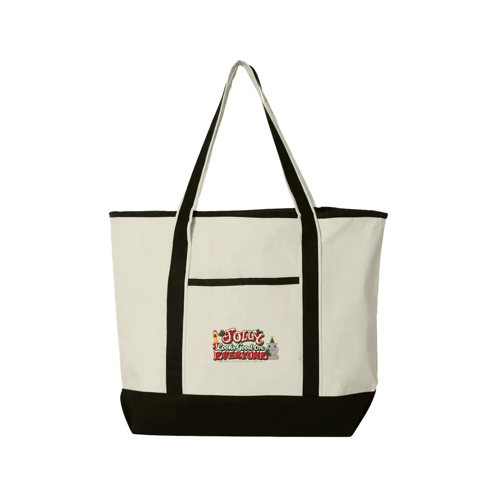 Jolly Looks Good On Everyone- Canvas Tote