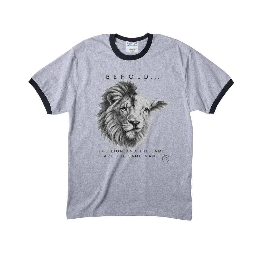 Lion And Lamb Cotton Ringer Tee