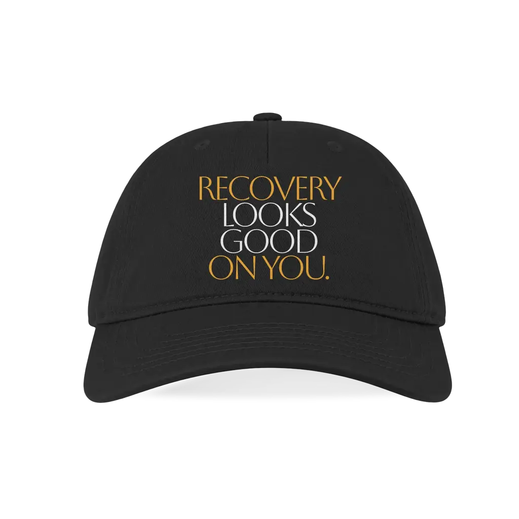 Yellow Recovery Quote Baseball Hat